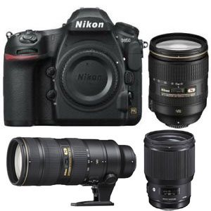 Nikon D850 + 3 Lenses ( 24-120mm, 70-200VR+Sigma 85mm for Nikon)